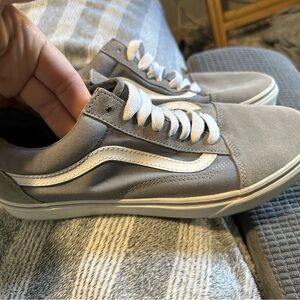 Vans Suede Gray and White Sneakers